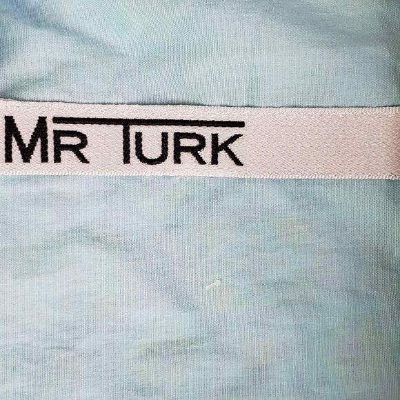 Mr Turk Button Down Shirt Men’s Size Small S ? Green Geometric Long Sleeve - Picture 8 of 10